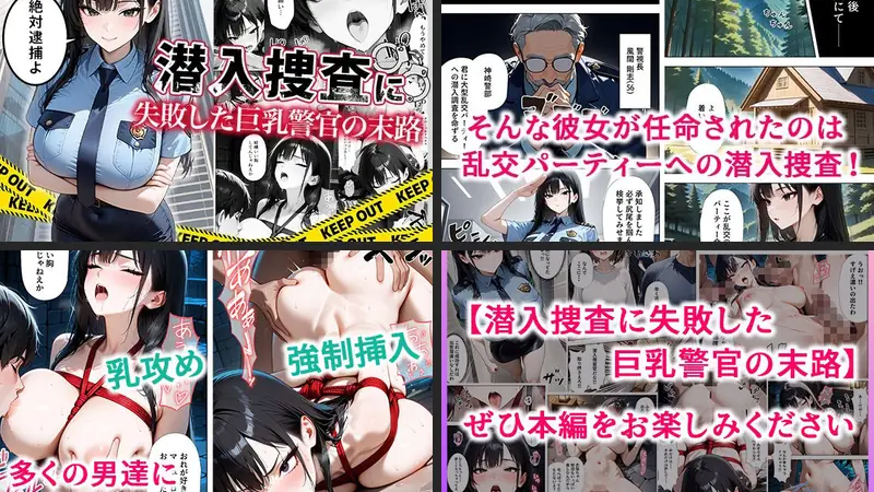 潜入捜査に失敗した巨乳警官の末路のエロ画像